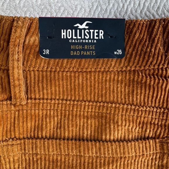 NWT Hollister High-Rise Dad Pants Corduroy Size 26 Length 29" Copper Brown - Picture 7 of 14